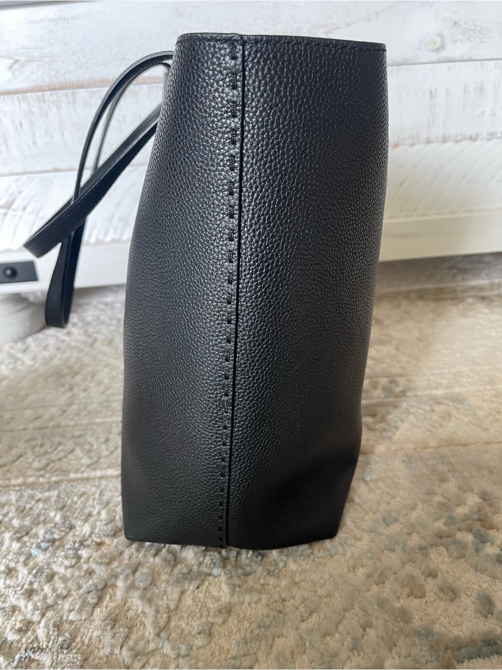 Tory Burch Black Pebbled Leather Tote - Picture 12 of 16